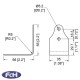 4 Hole L Bracket - 56mm x 35mm - Pack of 4